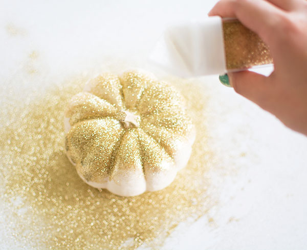 Glittered-pumpkin