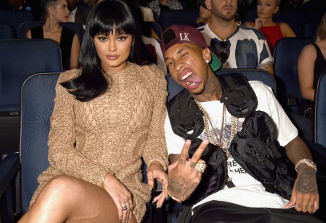 Sundur og saman: Tyga og Kylie eiga fullt í fangi með að hemja ástríðurnar