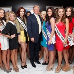 NEW YORK, NY - MAY 08:  Donald Trump (C) poses with Miss USA Contestants and Miss USA Alyssa Campanella (center left) at Trump Tower on May 8, 2012 in New York City.  (Photo by Cindy Ord/Getty Images)