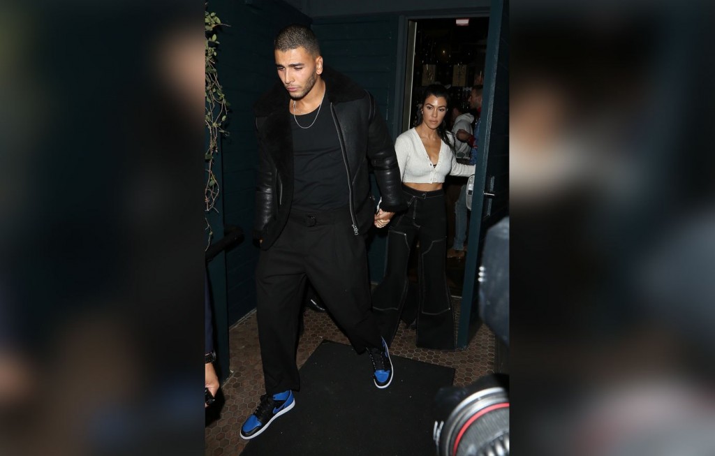 Kourtney Kardashian and boyfriend Younes Bendjima exit Kendall's B-Day Dinner