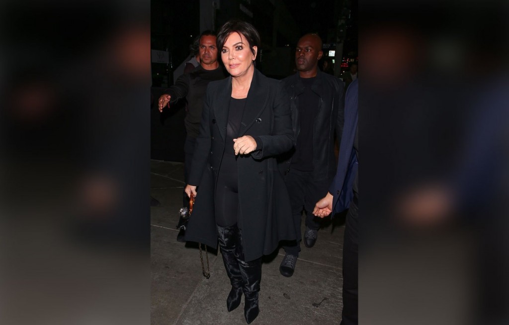 Kris Jenner and Corey Gamble at Petite Taqueria for Kendall's 22nd birthday party