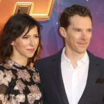 Benedict með konu sinni, leikstjóranum Sophie Hunter